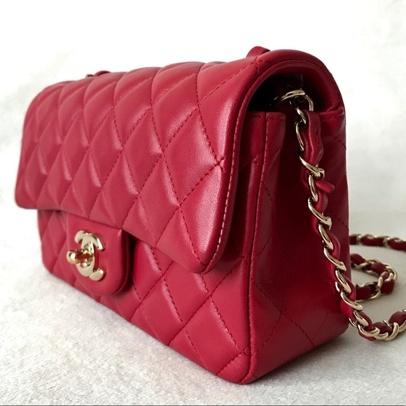 SOLD Chanel Lambskin Rectangular Mini Flap Bag - Picture 7 of 8
